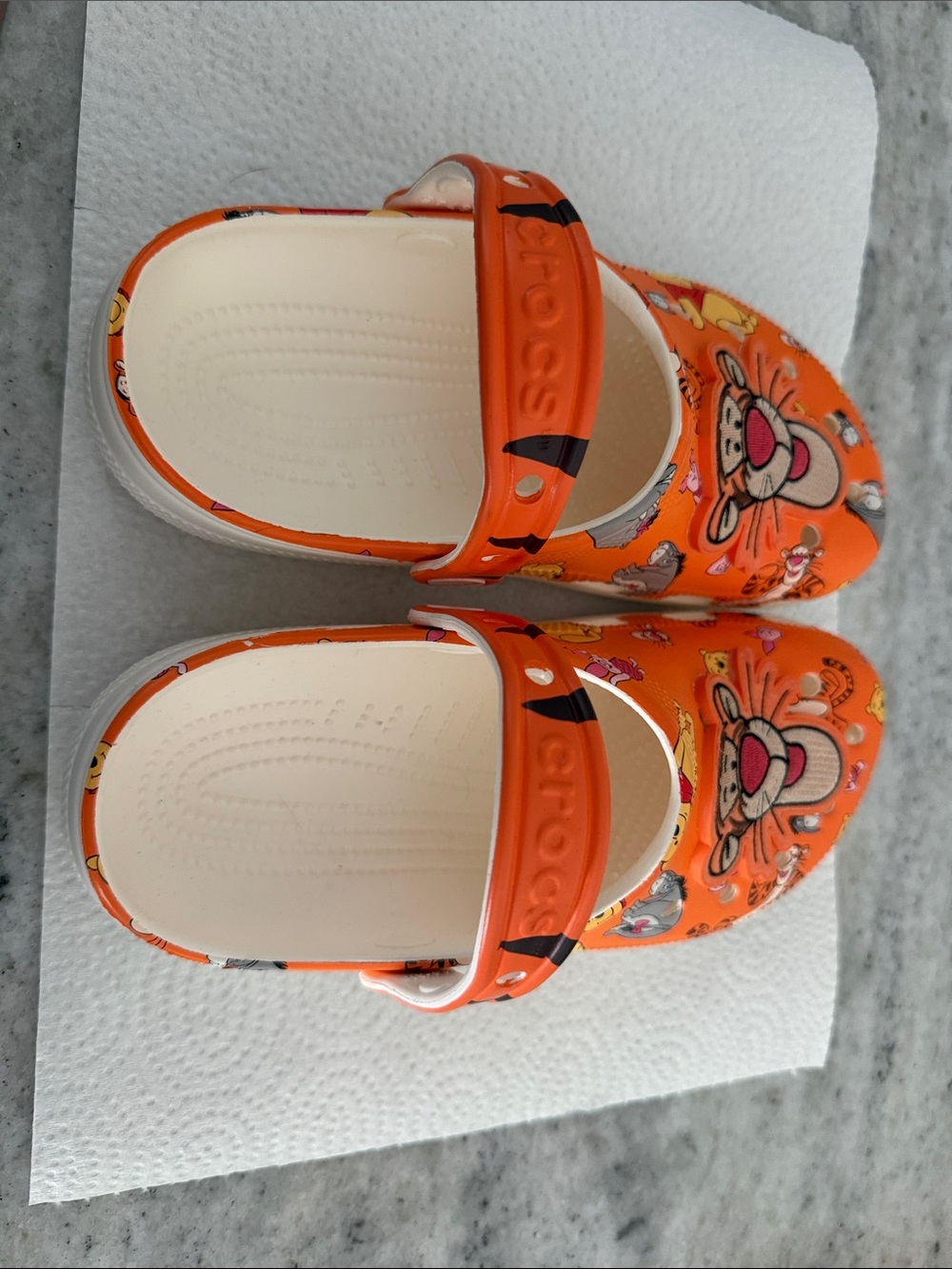 Orange Tigger Slip-On Crocs M5 / W7 - Picture 3 of 3